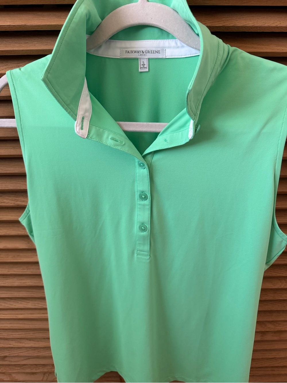 Fairway & Greene Sleeveless Polo Tank Top in Mint